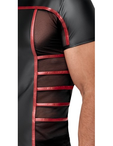 T-shirt TOP ORMETO Noir-Rouge