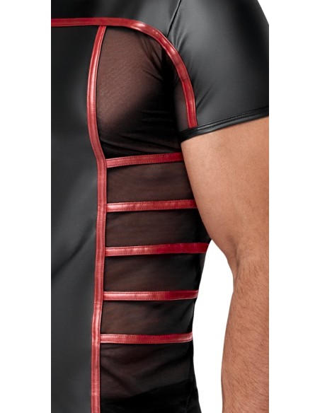 T-shirt TOP ORMETO Noir-Rouge