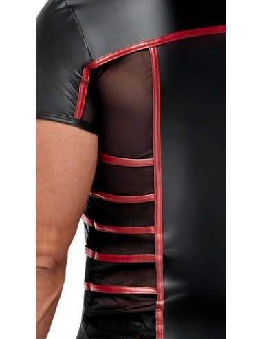 T-shirt TOP ORMETO Noir-Rouge