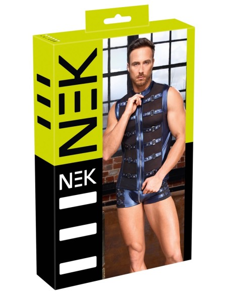 Veste avec zip Top Eclino Bleu métallisé