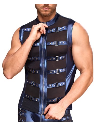 Veste avec zip Top Eclino Bleu métallisé