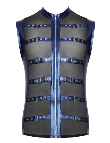 Veste avec zip Top Eclino Bleu métallisé