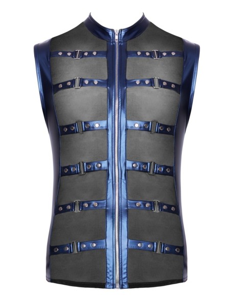 Veste avec zip Top Eclino Bleu métallisé