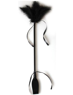 Cravache et Plumeau Secret Touch 50cm Noir