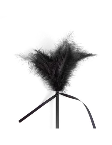 Cravache et Plumeau Secret Touch 50cm Noir