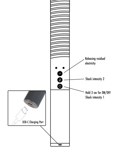 Bâton Electro Shock 40.5cm