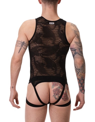 Body homme en dentelle ENVER Noir