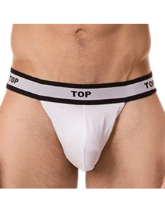String Cache-sexe Top Blanc