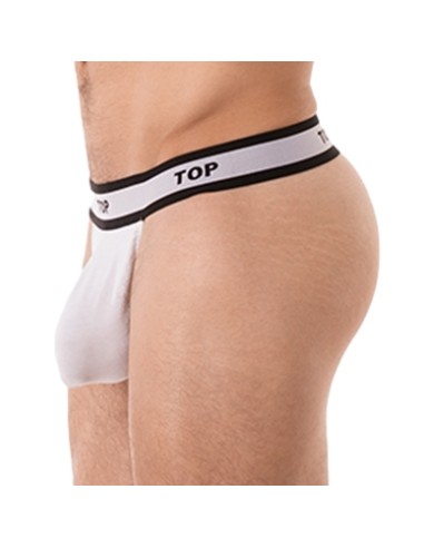 String Cache-sexe Top Blanc