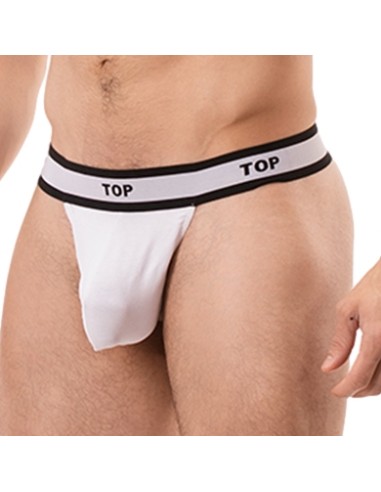 String Cache-sexe Top Blanc