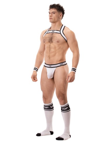 String Cache-sexe Top Blanc