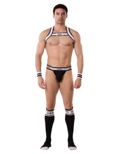 Harnais élastique Vers Noir-Blanc