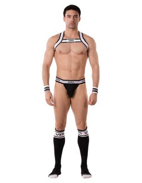 Harnais élastique Vers Noir-Blanc