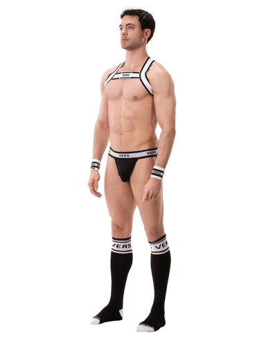 Harnais élastique Vers Noir-Blanc