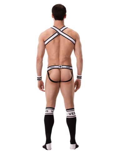 Harnais élastique Vers Noir-Blanc