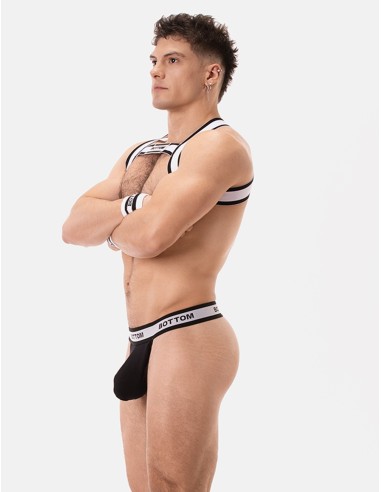 Harnais élastique Bottom Noir-Blanc
