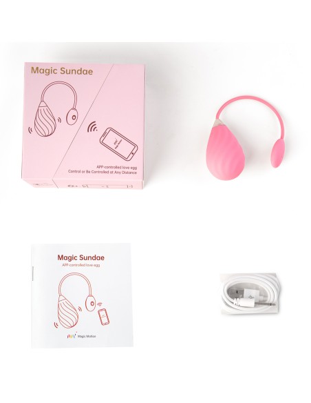 Oeuf Vibrant Connecté Magic Sundae 6 x 3.5cm Rose