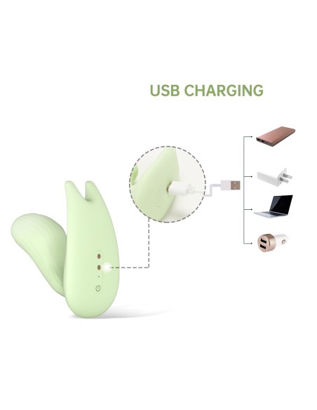 Double Stimulateur Connecté Magic Umi 6.5 x 2.8cm Vert