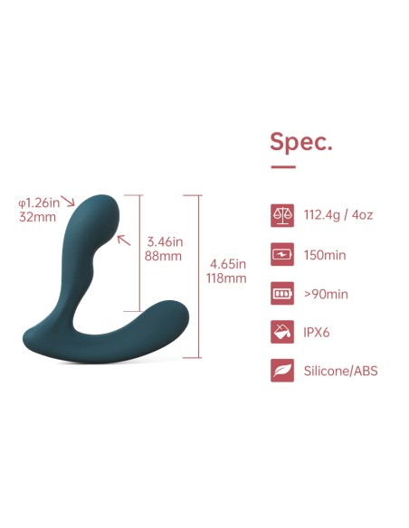 Stimulateur Prostatique Connecté Solstice X 9 x 3.2cm - Sextoys Connectés - 6