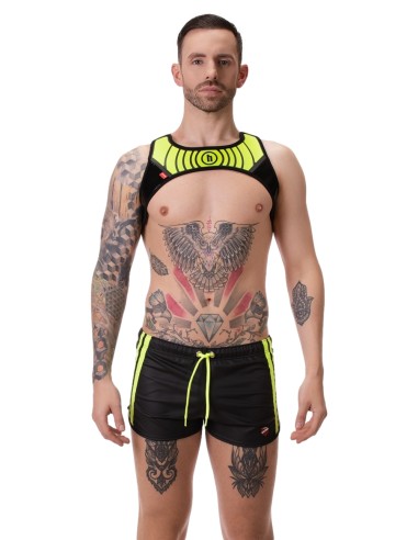 Short Byron Laboratory Noir-Jaune fluo