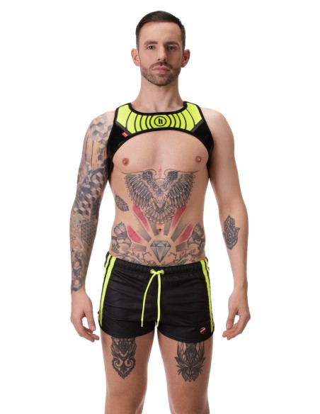 Short Byron Laboratory Noir-Jaune fluo