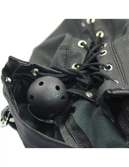 Cagoule SM avec baillon et masque Cagoule SM avec baillon et masque