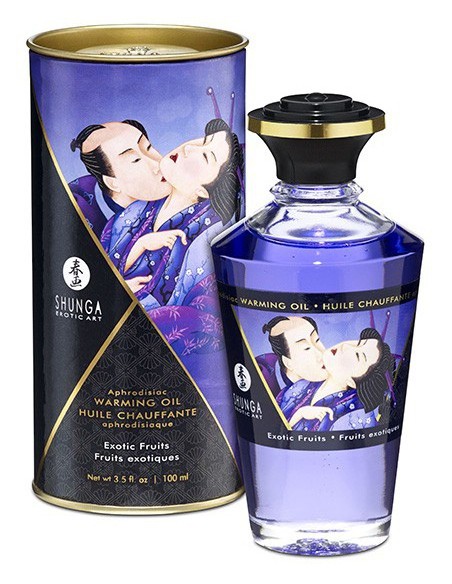 Huile de massage Chauffante Aphrodisiaque - FRUITS EXOTIQUES 100 ml Huile de massage Chauffante Aphrodisiaque - FRUITS EXOTIQUES 100 ml