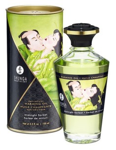 Huile de massage Chauffante Aphrodisiaque - Sorbet de MINUIT 100 mL