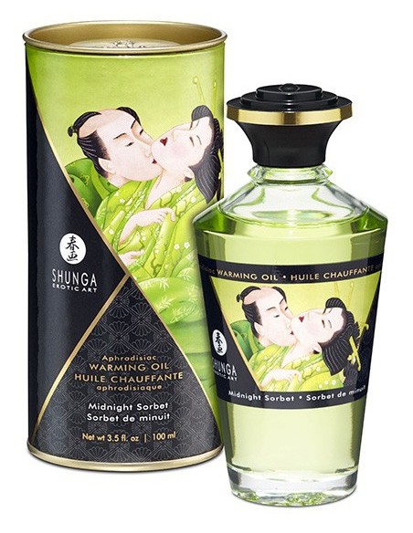 Huile de massage Chauffante Aphrodisiaque - Sorbet de MINUIT 100 mL Huile de massage Chauffante Aphrodisiaque - Sorbet de MINUIT 100 mL