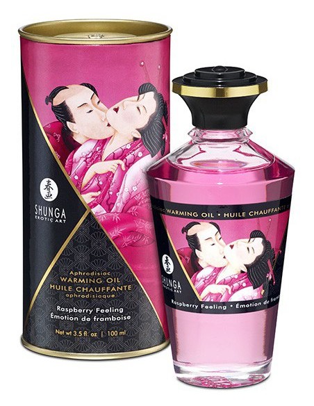 Huile de massage Chauffante Aphrodisiaque - Émotion de FRAMBOISE 100 ml