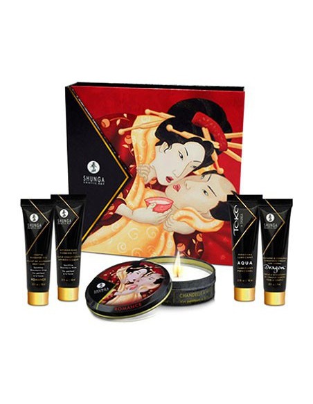 Coffret Ensemble Secret de Geisha - Vin pétillant à la fraise