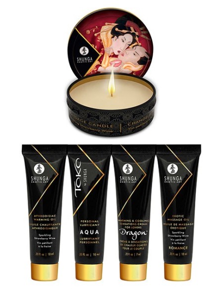 Coffret Ensemble Secret de Geisha - Vin pétillant à la fraise