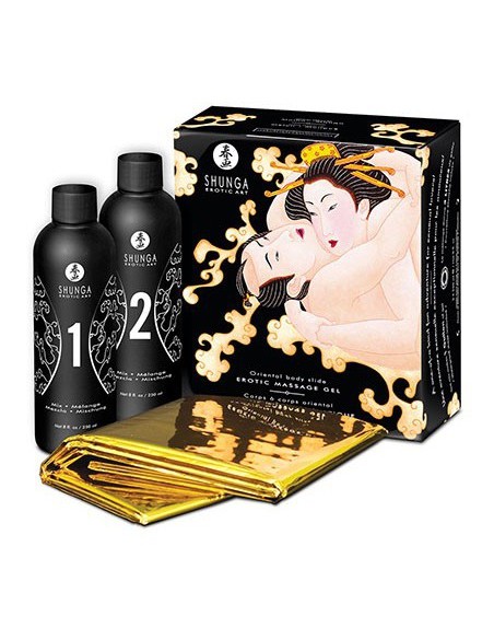 Coffret de masage Corps à corps - MELON et MANGUE 200ml