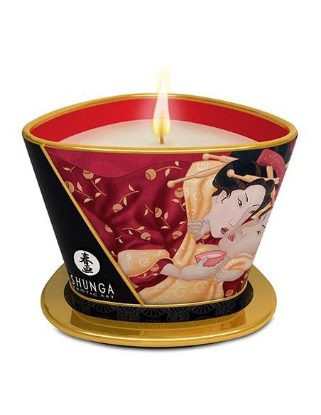 Chandelle de massage ROMANCE Fraise 170mL