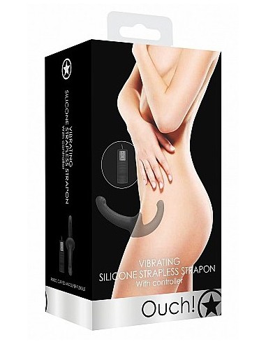 Gode Ceinture Vibrant Strapless Strap-on - Noir