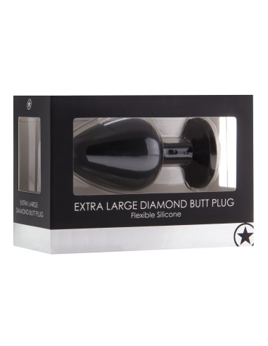 Plug Diamond Extra Large – 8 x 4.4 cm Noir