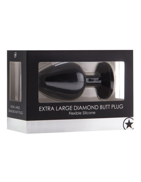 Plug Diamond Extra Large – 8 x 4.4 cm Noir