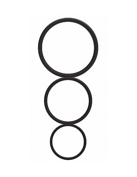 Pack de 3 cockrings en silicone Flat Cocks