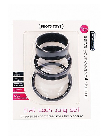 Pack de 3 cockrings en silicone Flat Cocks