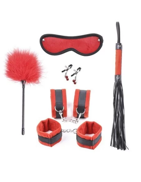 Kit Bondage 5 Pièces Rouge Kit Bondage 5 Pièces Rouge