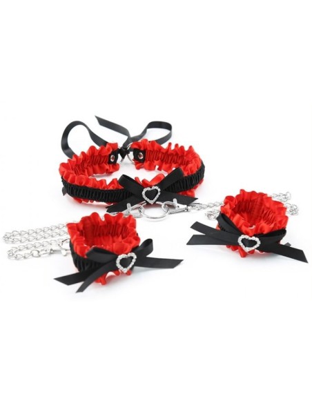 Kit Collier Menottes Romance Noir Rouge Kit Collier Menottes Romance Noir Rouge