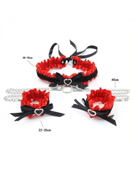 Kit Collier Menottes Romance Noir Rouge Kit Collier Menottes Romance Noir Rouge