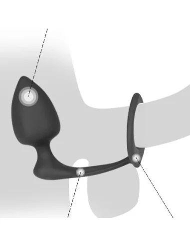 Plug et Cockring Silicone 8cm