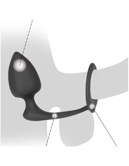 Plug et Cockring Silicone 8cm