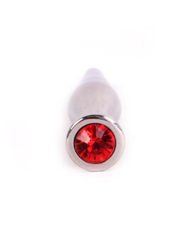Plug pour pénis avec bijou SMOOTH Rouge 11mm