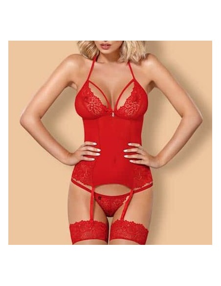 Guêpière Kalicia - Rouge