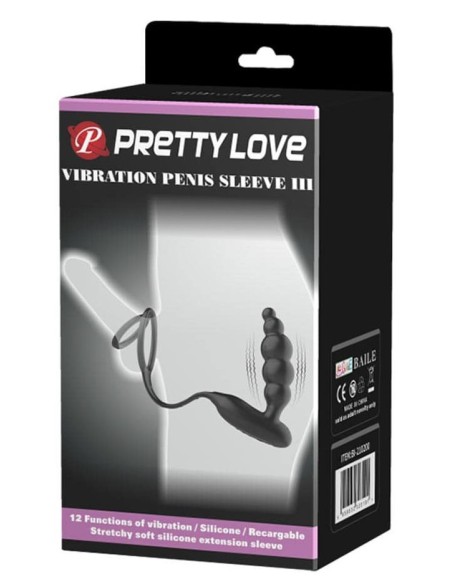 Plug vibrant avec Anneaux VIBRA PENIS 8 x 2.4 cm