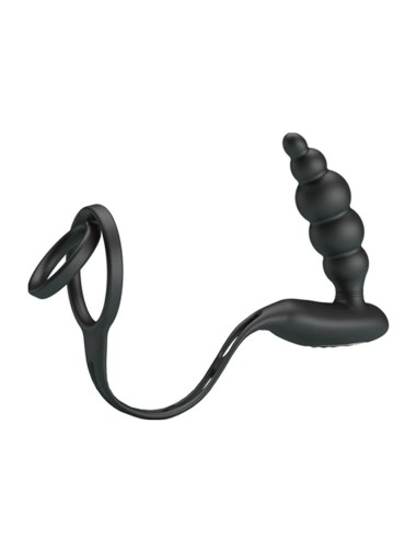 Plug vibrant avec Anneaux VIBRA PENIS 8 x 2.4 cm