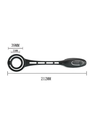 Plug vibrant avec Anneaux VIBRA PENIS 8 x 2.4 cm