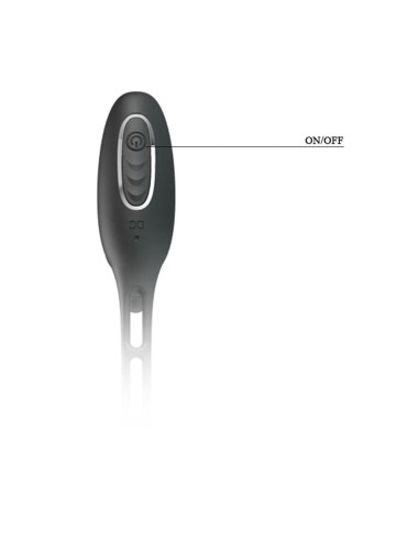 Plug vibrant avec Anneaux VIBRA PENIS 8 x 2.4 cm